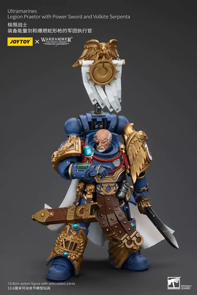 Warhammer The Horus Heresy Figurina de acțiune 1/18 Ultramarines Legion Praetor cu Power Sword și Volkite Serpenta 12 cm poza produsului