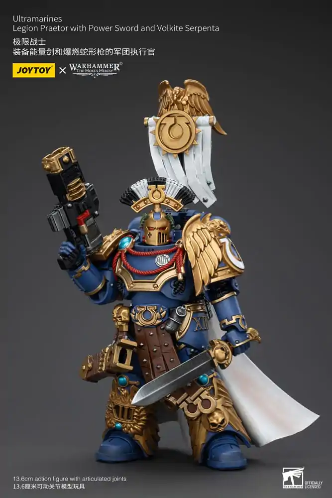 Warhammer The Horus Heresy Figurina de acțiune 1/18 Ultramarines Legion Praetor cu Power Sword și Volkite Serpenta 12 cm poza produsului