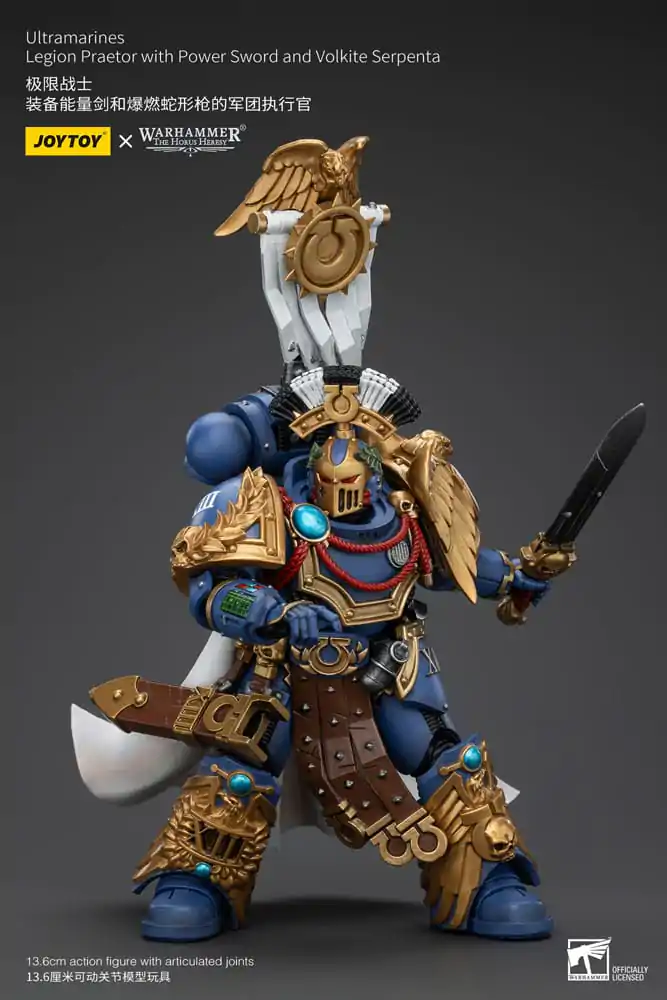 Warhammer The Horus Heresy Figurina de acțiune 1/18 Ultramarines Legion Praetor cu Power Sword și Volkite Serpenta 12 cm poza produsului