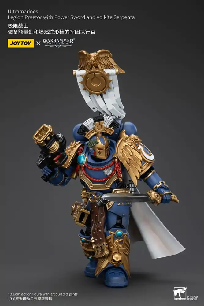 Warhammer The Horus Heresy Figurina de acțiune 1/18 Ultramarines Legion Praetor cu Power Sword și Volkite Serpenta 12 cm poza produsului