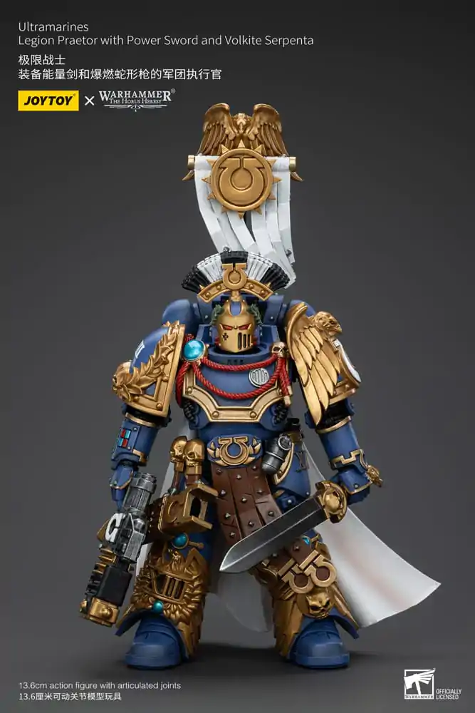 Warhammer The Horus Heresy Figurina de acțiune 1/18 Ultramarines Legion Praetor cu Power Sword și Volkite Serpenta 12 cm poza produsului