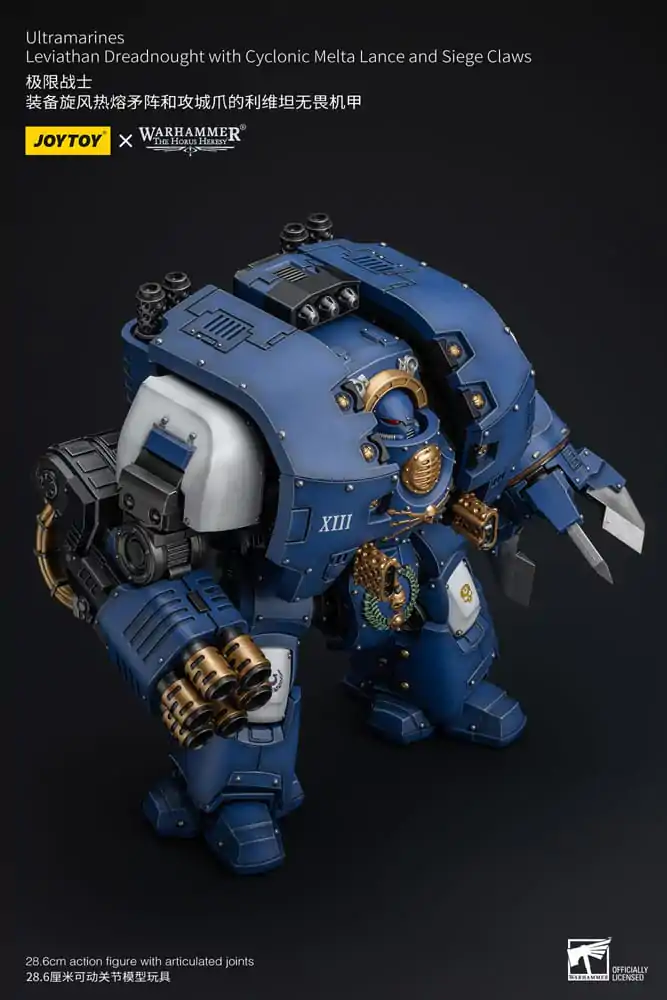 Warhammer The Horus Heresy Figurina de acțiune 1/18 Ultramarines Leviathan Dreadnought cu Lance Melta Ciclonică și Gheare de Asediu 29 cm poza produsului