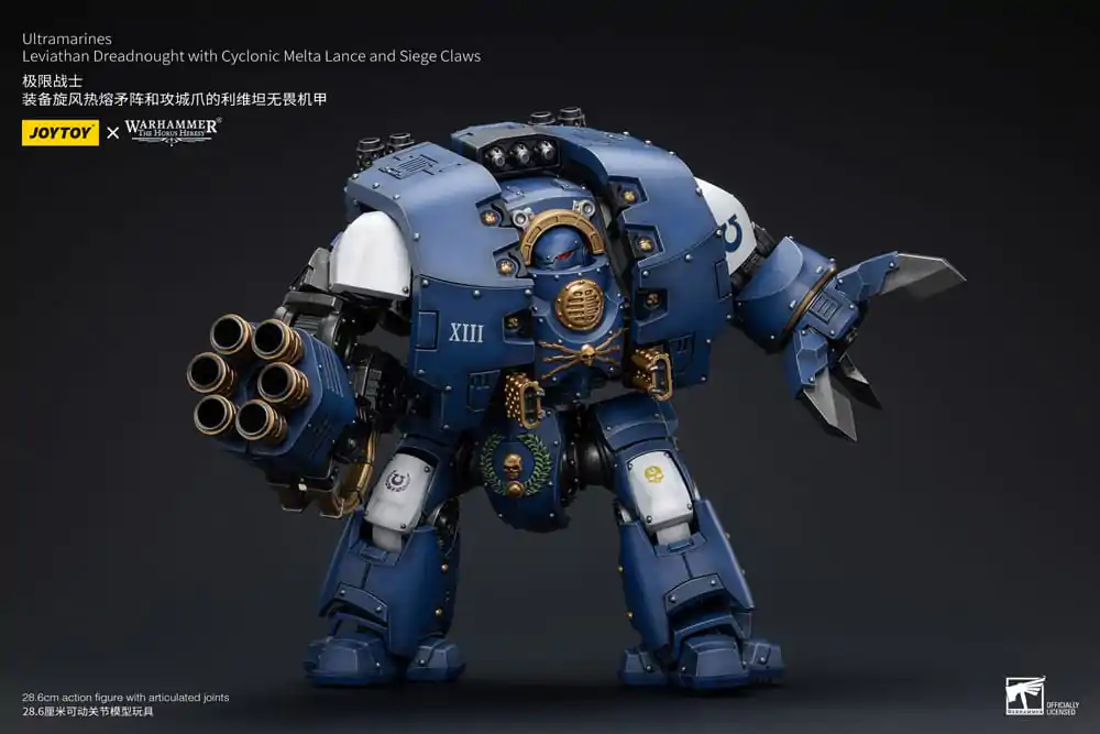 Warhammer The Horus Heresy Figurina de acțiune 1/18 Ultramarines Leviathan Dreadnought cu Lance Melta Ciclonică și Gheare de Asediu 29 cm poza produsului