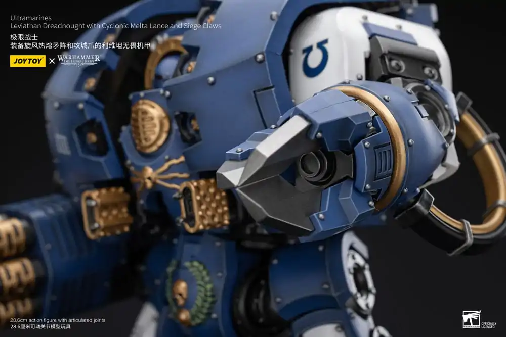 Warhammer The Horus Heresy Figurina de acțiune 1/18 Ultramarines Leviathan Dreadnought cu Lance Melta Ciclonică și Gheare de Asediu 29 cm poza produsului