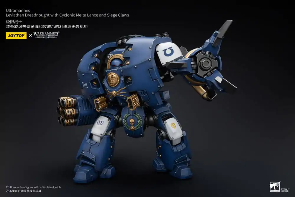 Warhammer The Horus Heresy Figurina de acțiune 1/18 Ultramarines Leviathan Dreadnought cu Lance Melta Ciclonică și Gheare de Asediu 29 cm poza produsului