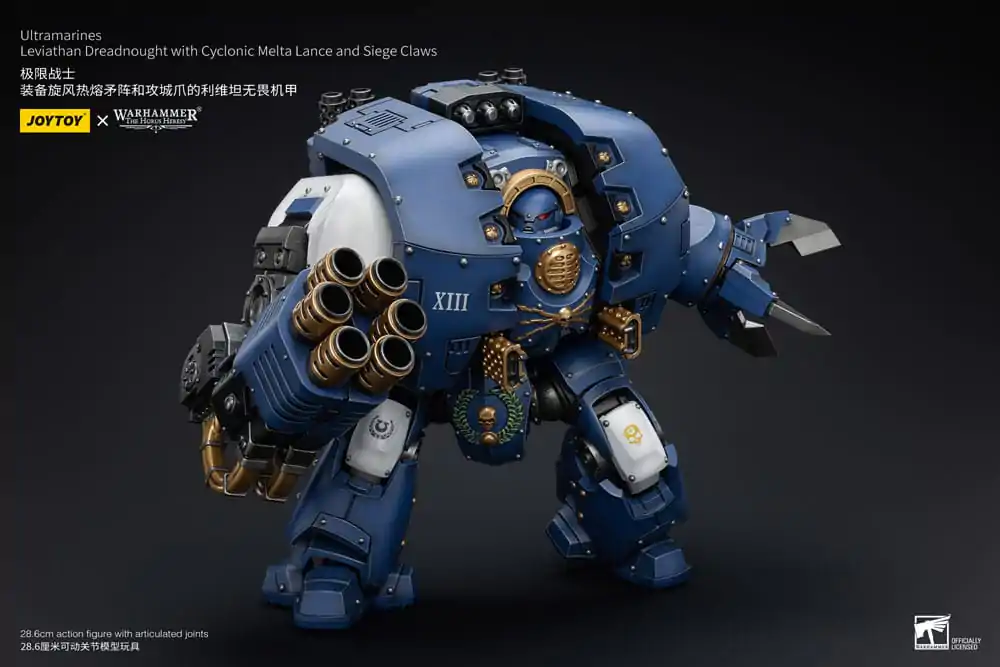 Warhammer The Horus Heresy Figurina de acțiune 1/18 Ultramarines Leviathan Dreadnought cu Lance Melta Ciclonică și Gheare de Asediu 29 cm poza produsului