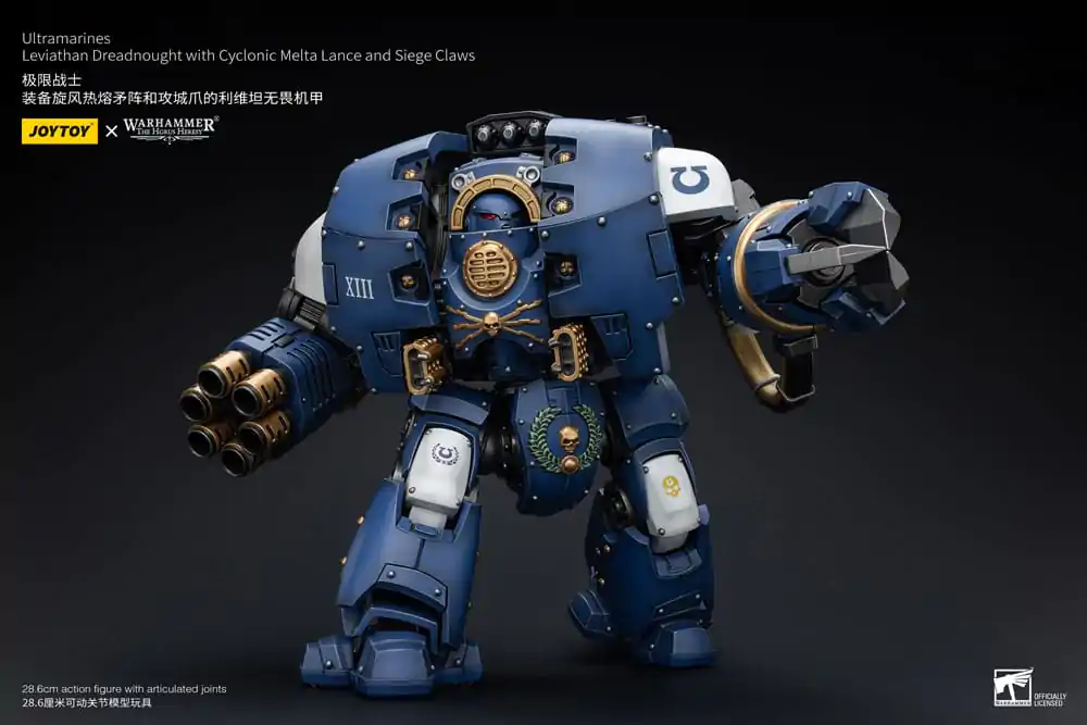 Warhammer The Horus Heresy Figurina de acțiune 1/18 Ultramarines Leviathan Dreadnought cu Lance Melta Ciclonică și Gheare de Asediu 29 cm poza produsului