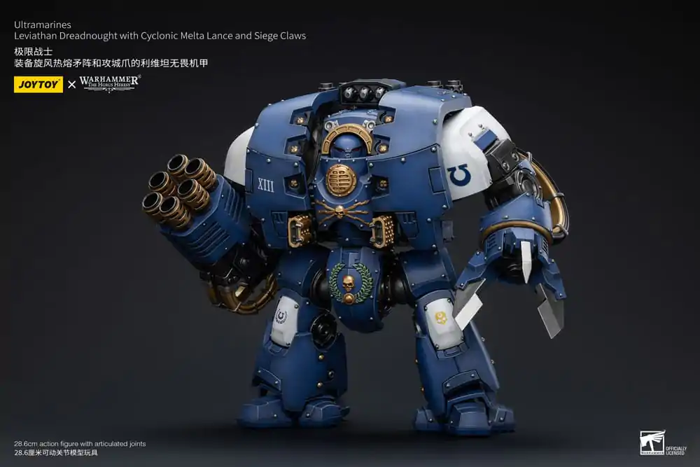 Warhammer The Horus Heresy Figurina de acțiune 1/18 Ultramarines Leviathan Dreadnought cu Lance Melta Ciclonică și Gheare de Asediu 29 cm poza produsului