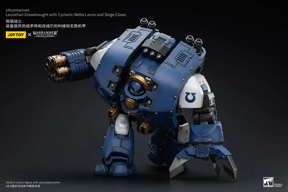 Warhammer The Horus Heresy Figurina de acțiune 1/18 Ultramarines Leviathan Dreadnought cu Lance Melta Ciclonică și Gheare de Asediu 29 cm poza produsului