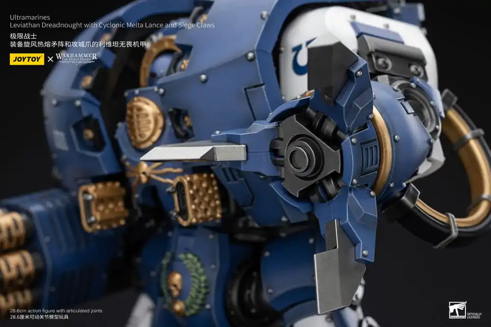 Warhammer The Horus Heresy Figurina de acțiune 1/18 Ultramarines Leviathan Dreadnought cu Lance Melta Ciclonică și Gheare de Asediu 29 cm poza produsului