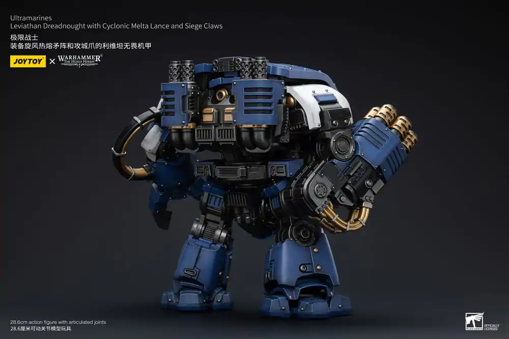 Warhammer The Horus Heresy Figurina de acțiune 1/18 Ultramarines Leviathan Dreadnought cu Lance Melta Ciclonică și Gheare de Asediu 29 cm poza produsului