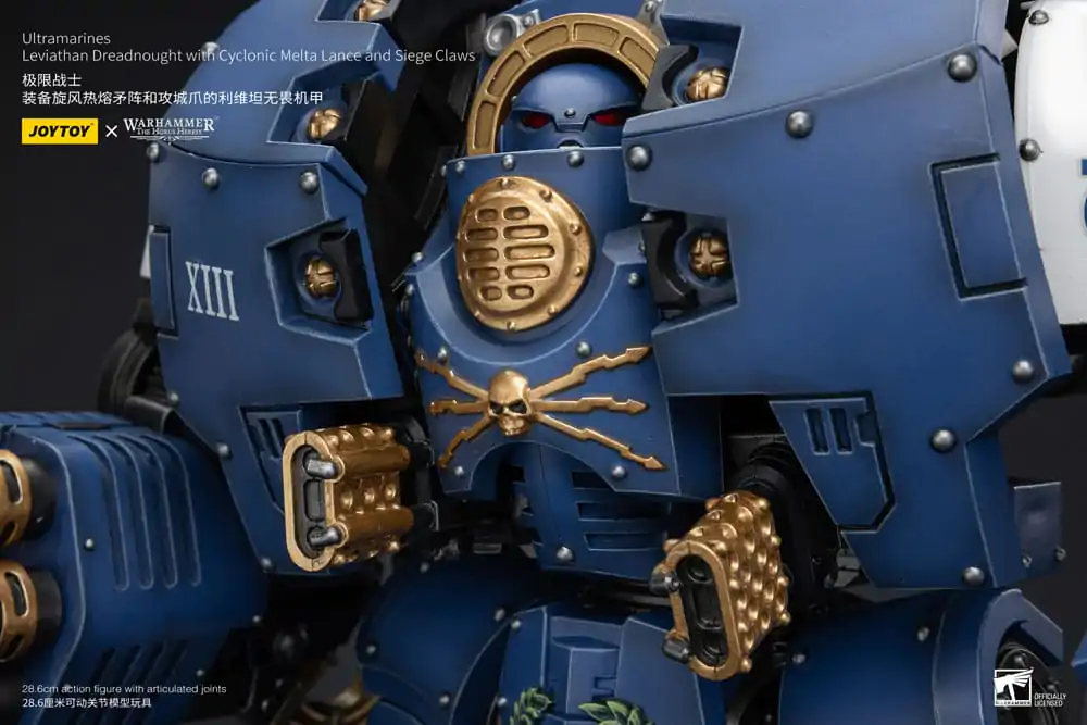 Warhammer The Horus Heresy Figurina de acțiune 1/18 Ultramarines Leviathan Dreadnought cu Lance Melta Ciclonică și Gheare de Asediu 29 cm poza produsului