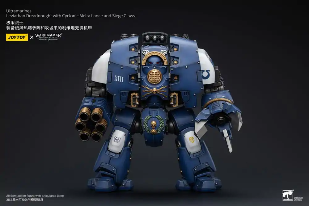 Warhammer The Horus Heresy Figurina de acțiune 1/18 Ultramarines Leviathan Dreadnought cu Lance Melta Ciclonică și Gheare de Asediu 29 cm poza produsului