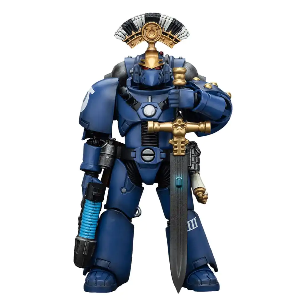 Figurină de acțiune Warhammer The Horus Heresy 1/18 Ultramarines MK VI Tactical Squad Sergent cu Pistol Plasma și Spadă Energetică 12 cm poza produsului