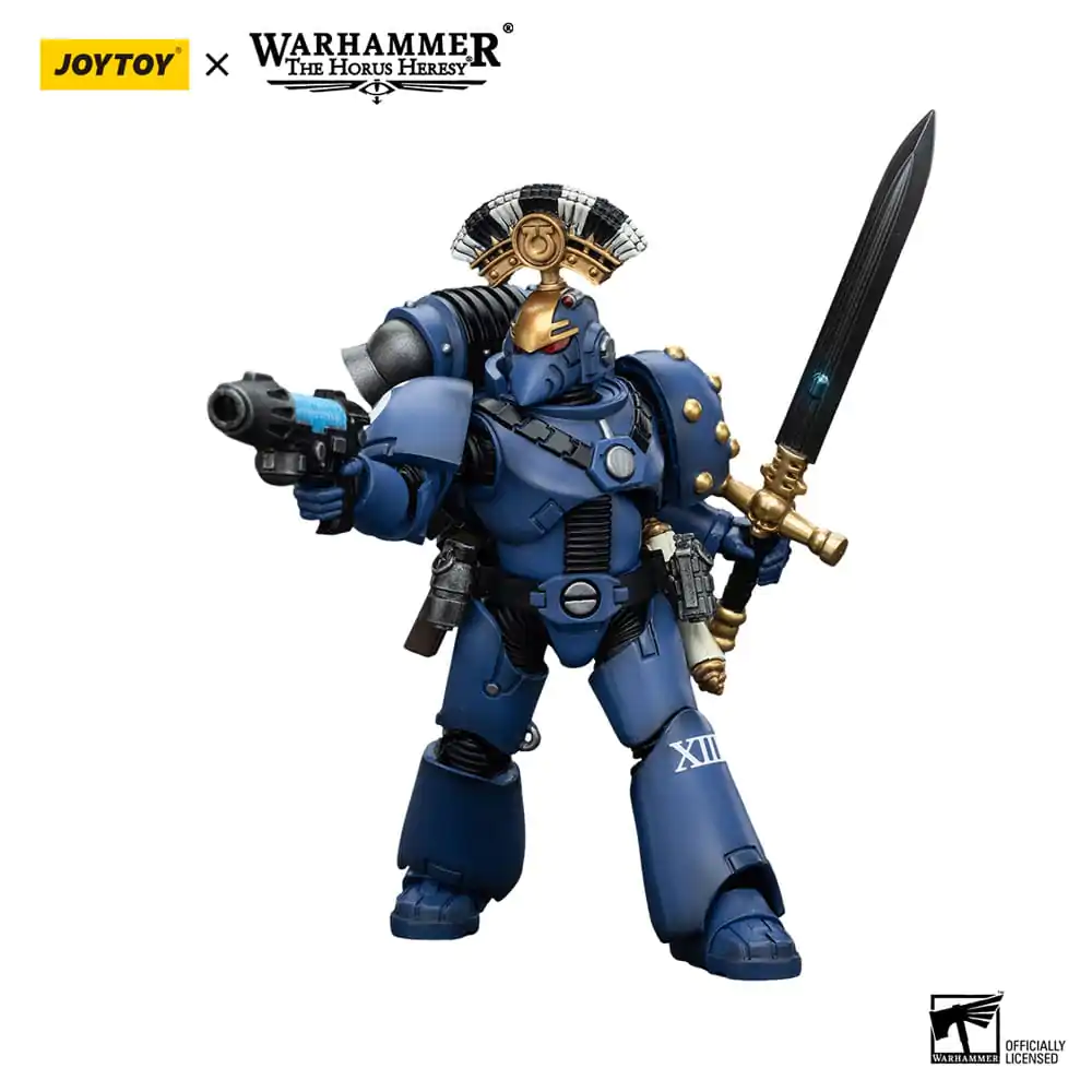 Figurină de acțiune Warhammer The Horus Heresy 1/18 Ultramarines MK VI Tactical Squad Sergent cu Pistol Plasma și Spadă Energetică 12 cm poza produsului