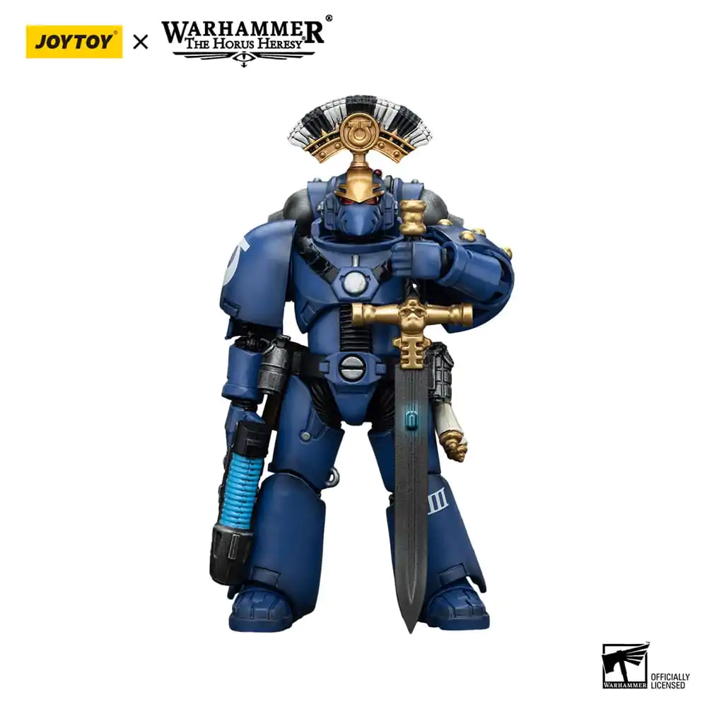 Figurină de acțiune Warhammer The Horus Heresy 1/18 Ultramarines MK VI Tactical Squad Sergent cu Pistol Plasma și Spadă Energetică 12 cm poza produsului