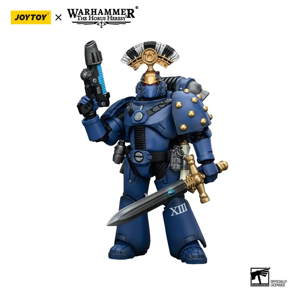 Figurină de acțiune Warhammer The Horus Heresy 1/18 Ultramarines MK VI Tactical Squad Sergent cu Pistol Plasma și Spadă Energetică 12 cm poza produsului