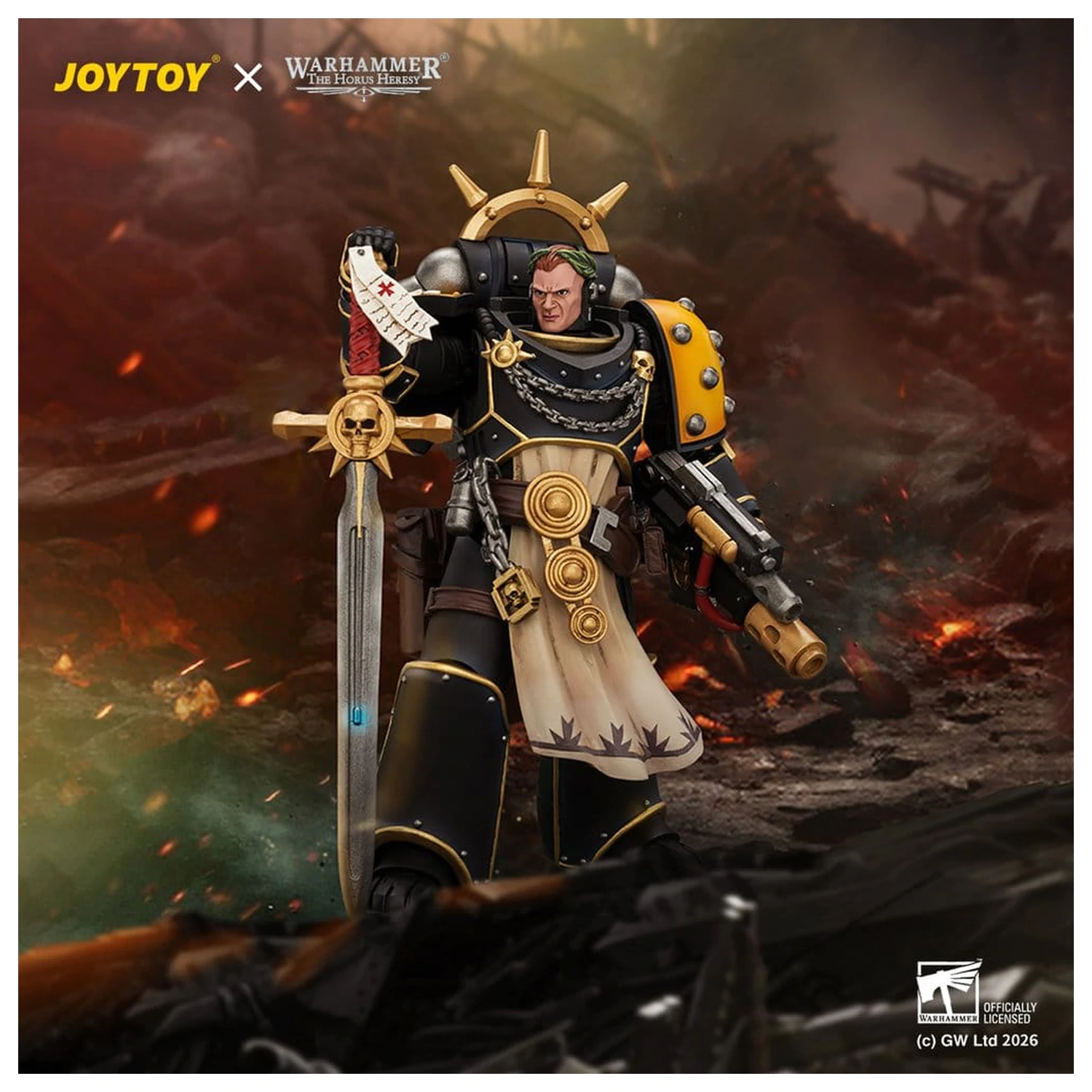 Warhammer The Horus Heresy figurina Champion Consul Imperial Fists 12 cm poza produsului