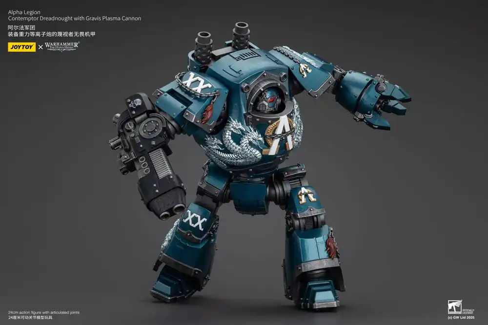 Warhammer The Horus Heresy Figurina de acțiune Alpha Legion Contemptor Dreadnought with Gravis Plasma Cannon 25 cm poza produsului