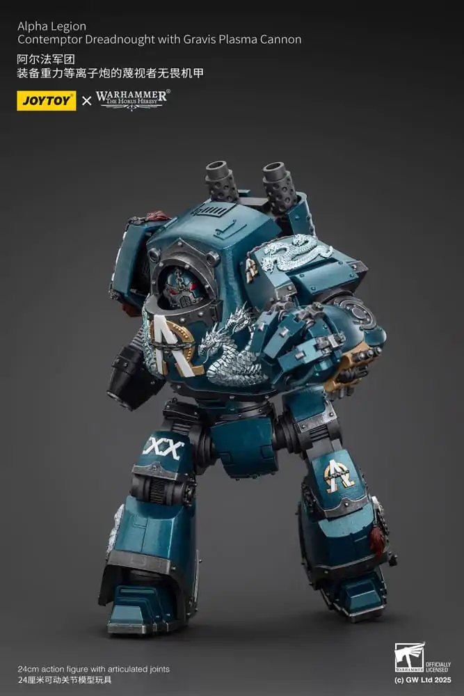 Warhammer The Horus Heresy Figurina de acțiune Alpha Legion Contemptor Dreadnought with Gravis Plasma Cannon 25 cm poza produsului