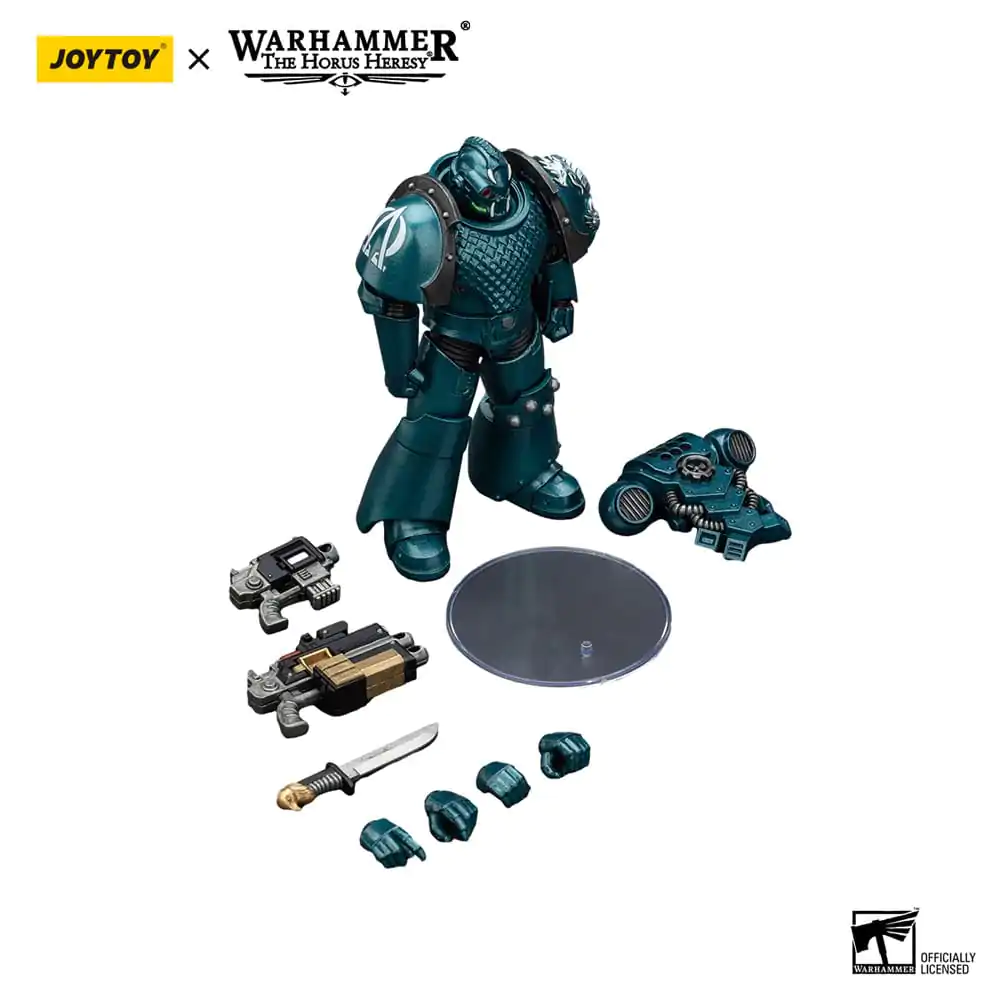 Warhammer The Horus Heresy Figurina de acțiune Alpha Legion Head hunter cu Banestrike Combi-Bolter și Pumnal energetic 20 cm poza produsului