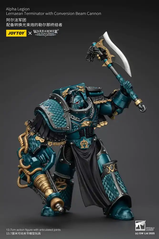 Warhammer The Horus Heresy Figurina de acțiune Alpha Legion Lernaean Terminator with Conversion Beam Cannon 20 cm poza produsului