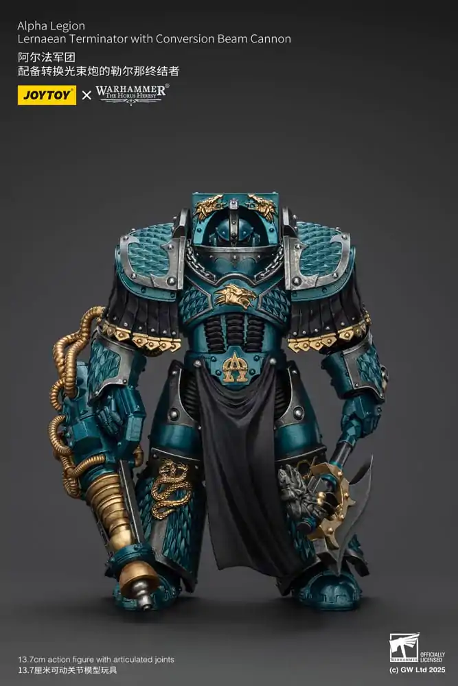 Warhammer The Horus Heresy Figurina de acțiune Alpha Legion Lernaean Terminator with Conversion Beam Cannon 20 cm poza produsului