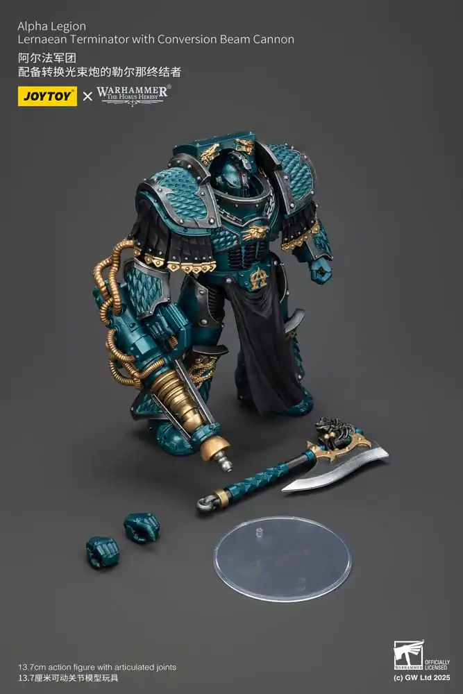 Warhammer The Horus Heresy Figurina de acțiune Alpha Legion Lernaean Terminator with Conversion Beam Cannon 20 cm poza produsului