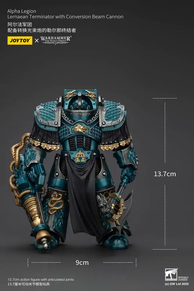 Warhammer The Horus Heresy Figurina de acțiune Alpha Legion Lernaean Terminator with Conversion Beam Cannon 20 cm poza produsului