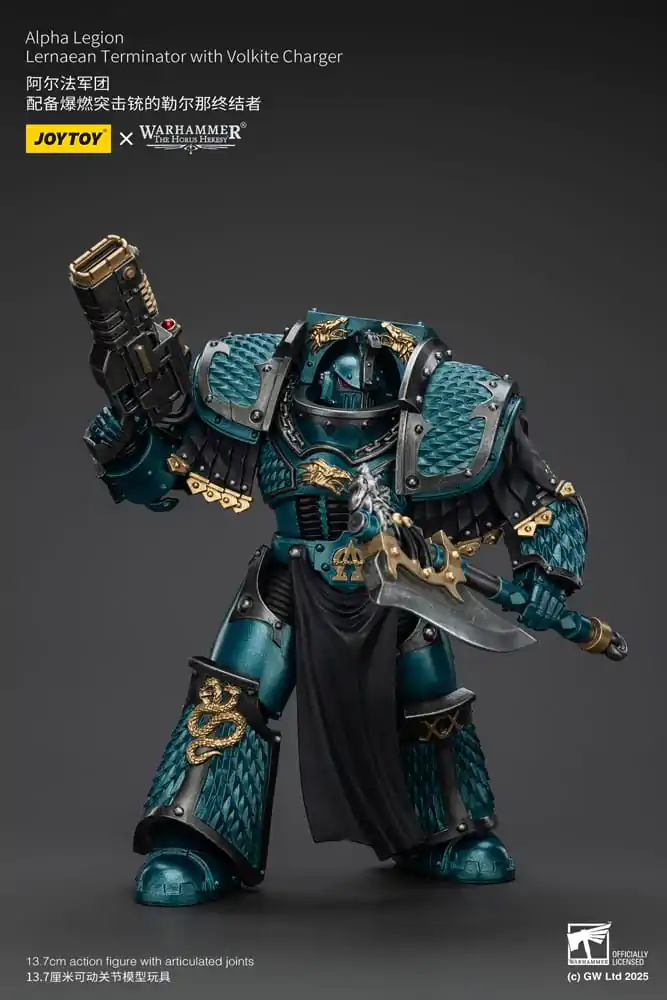 Warhammer The Horus Heresy Figurină de Acțiune Alpha Legion Lernaean Terminator with Volkite Charger 20 cm poza produsului