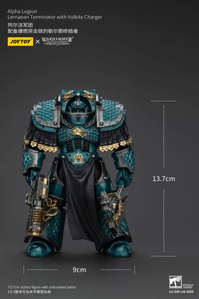 Warhammer The Horus Heresy Figurină de Acțiune Alpha Legion Lernaean Terminator with Volkite Charger 20 cm poza produsului