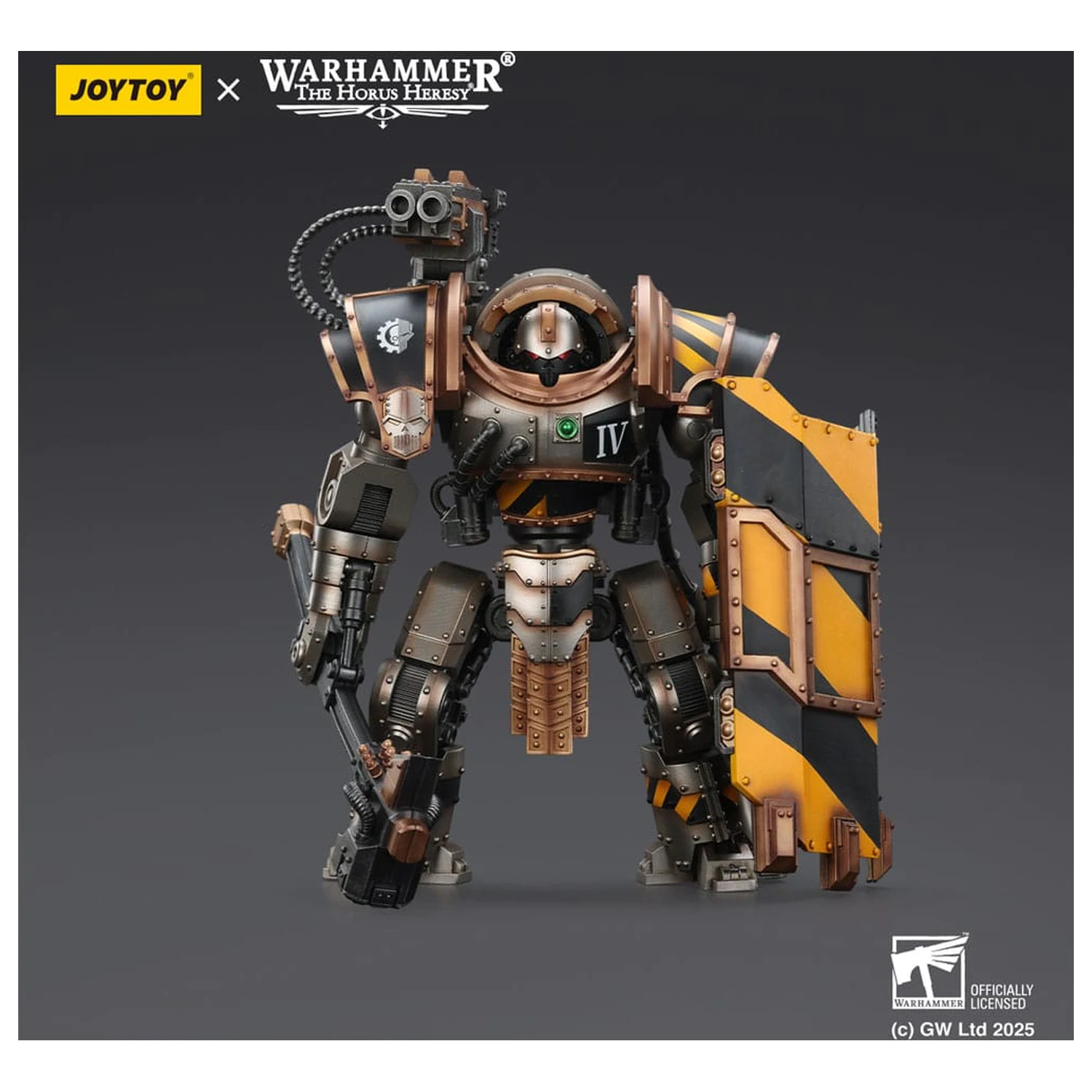 Warhammer The Horus Heresy figurina de actiune Iron Warriors Iron Circle Domitar-Ferrum Class Battle-automata with Karceri Battle Shield 24 cm poza produsului