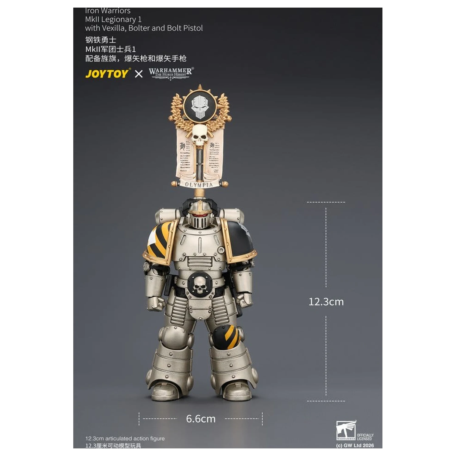 Warhammer The Horus Heresy figurina de actiune Iron Warriors MkII Legionary 1 12 cm poza produsului
