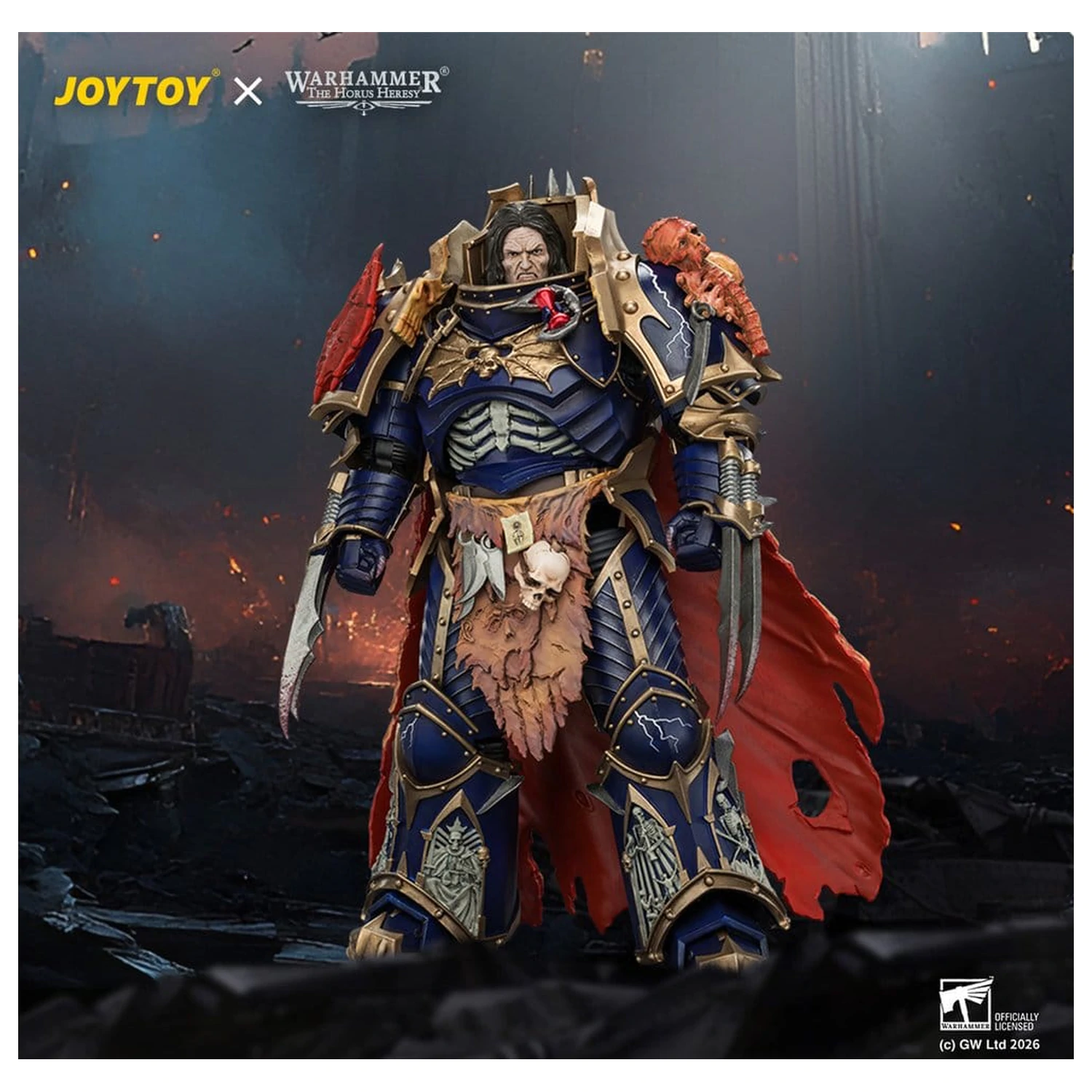 Warhammer The Horus Heresy figurina de actiune Night Lords Konrad Curze Primarch of the Night Lords Legion 19 cm poza produsului
