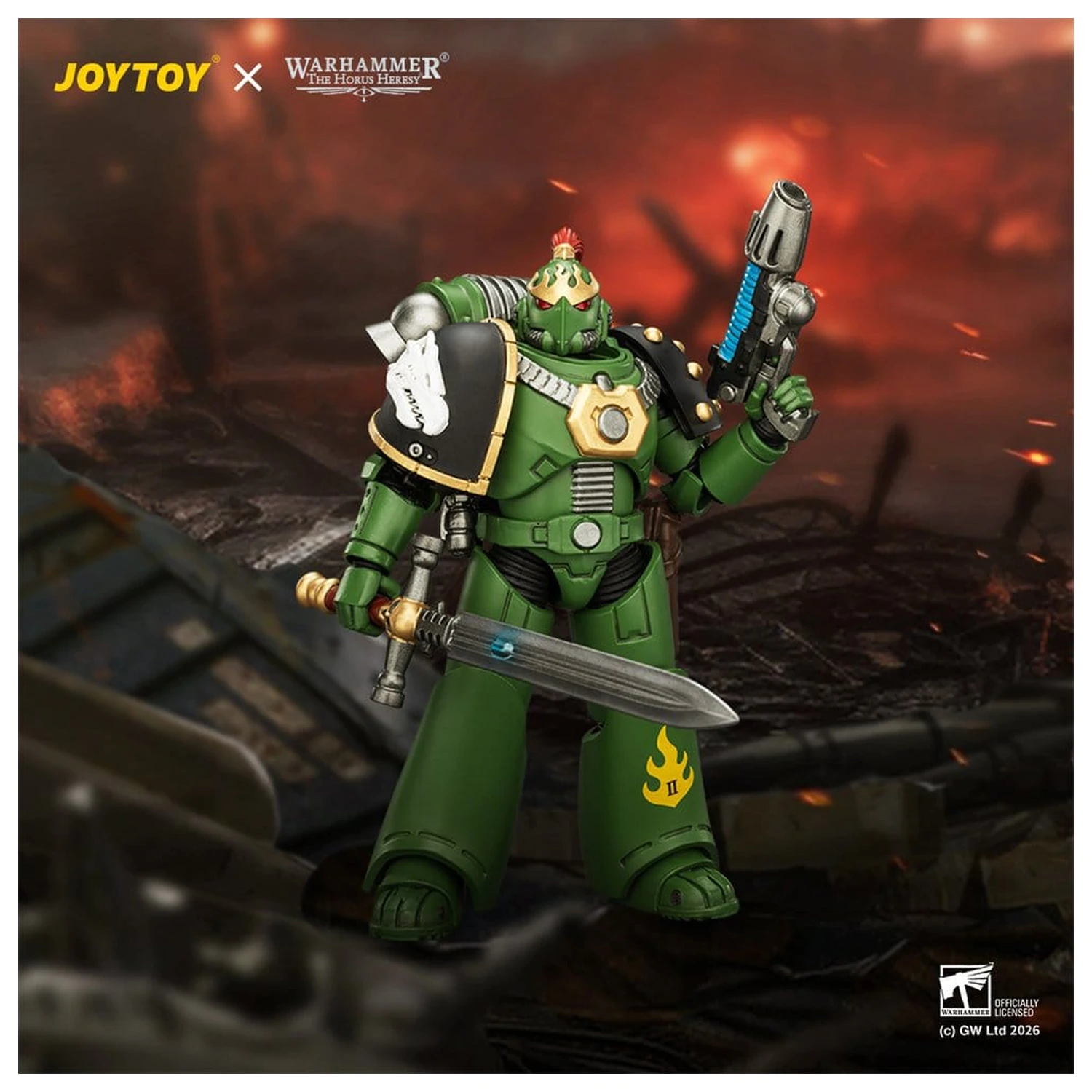 Warhammer The Horus Heresy figurina de actiune Salamanders MKVI Tactical Legionary 12 cm poza produsului