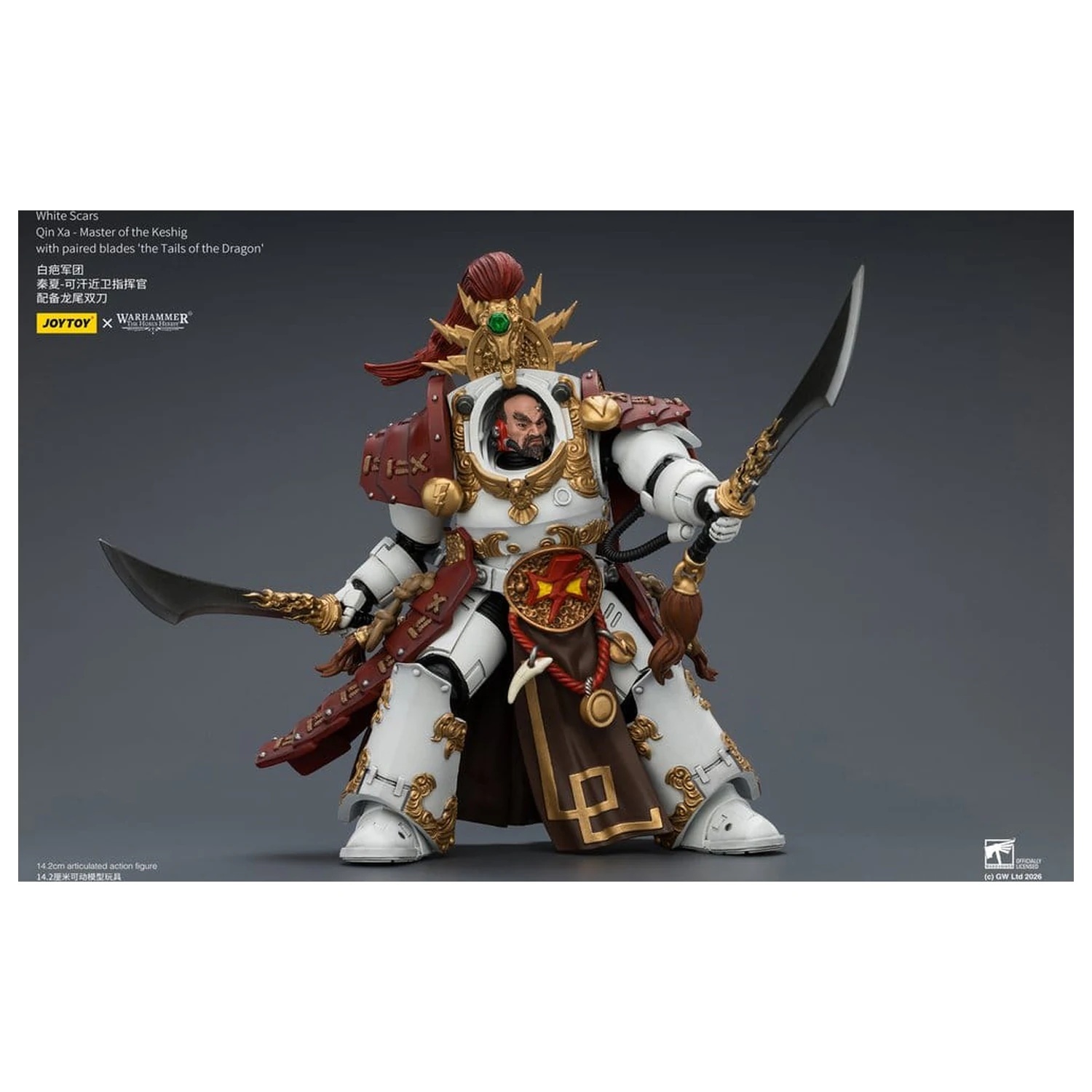 Warhammer The Horus Heresy figurina de actiune White Scars Qin Xa - Master of the Keshig 14 cm poza produsului