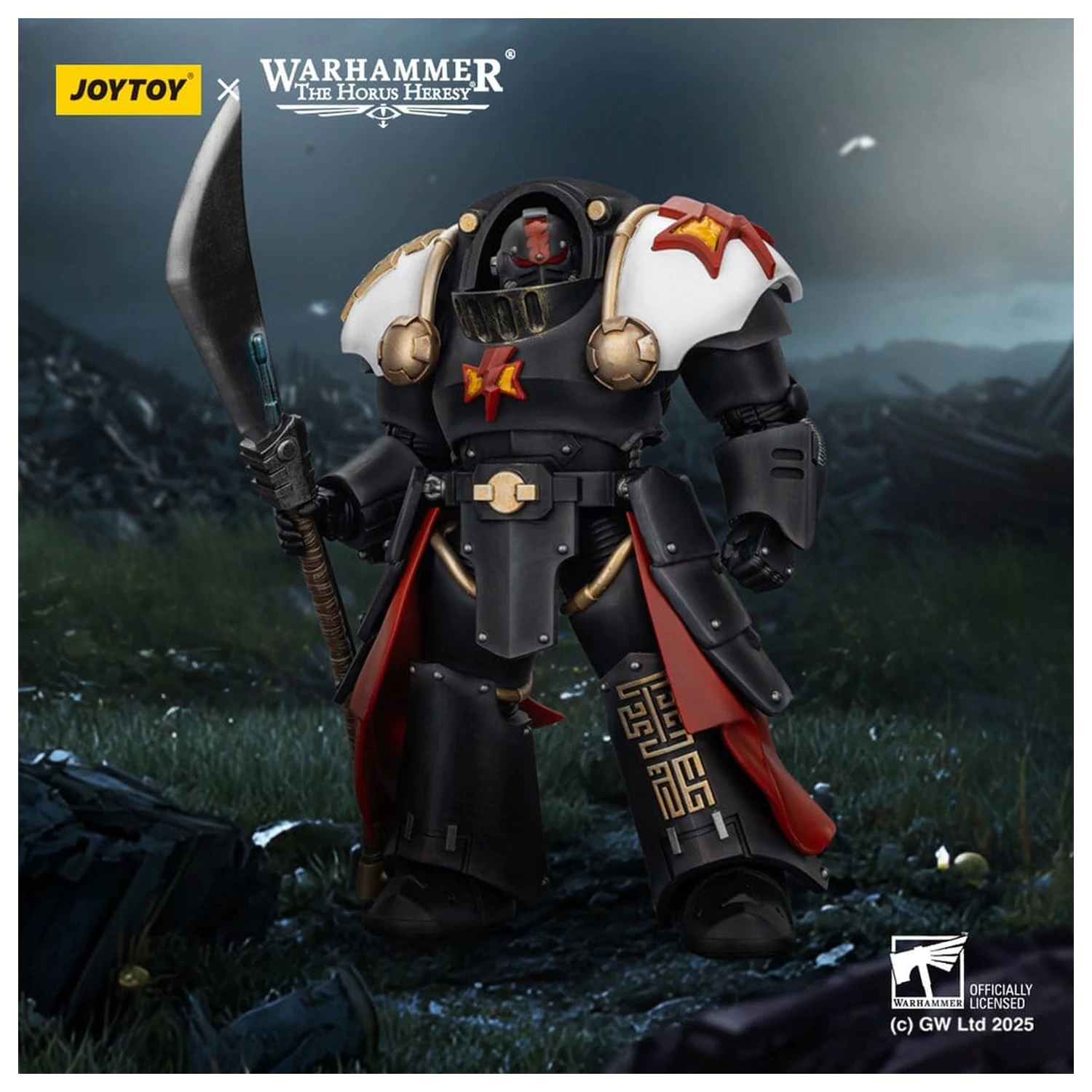 Warhammer The Horus Heresy figurina de actiune White Scars Ebon Keshig Terminator 2 with Power Glaive 13 cm poza produsului