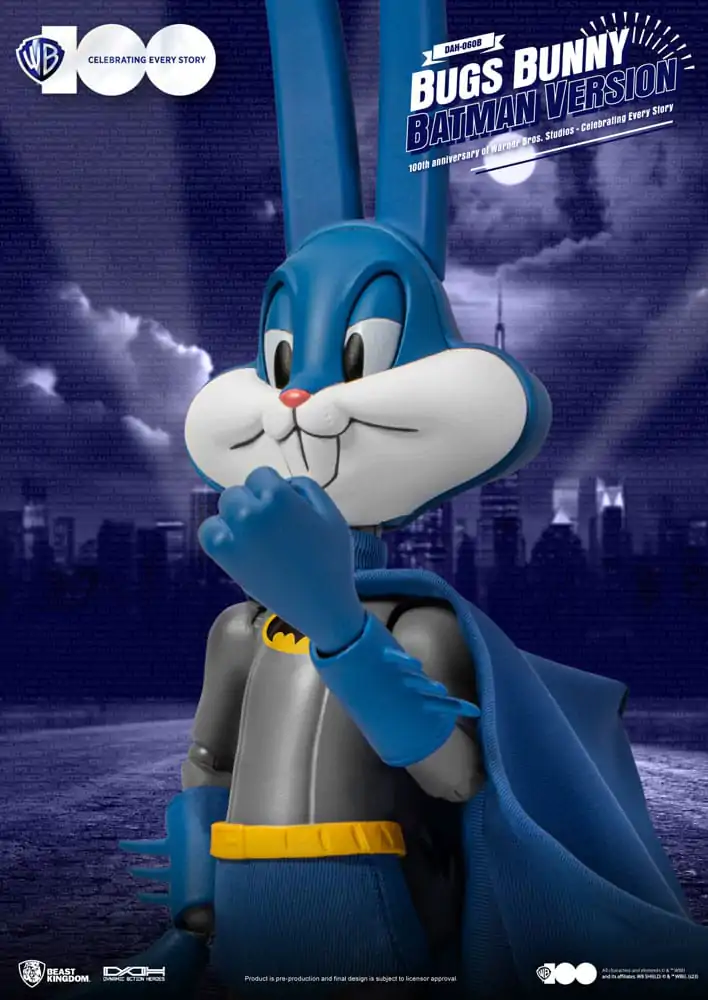 Warner Brothers Dynamic 8ction Heroes Figurina de acțiune 1/9 100th Anniversary of Warner Bros. Studios Bugs Bunny Batman Ver. 17 cm poza produsului
