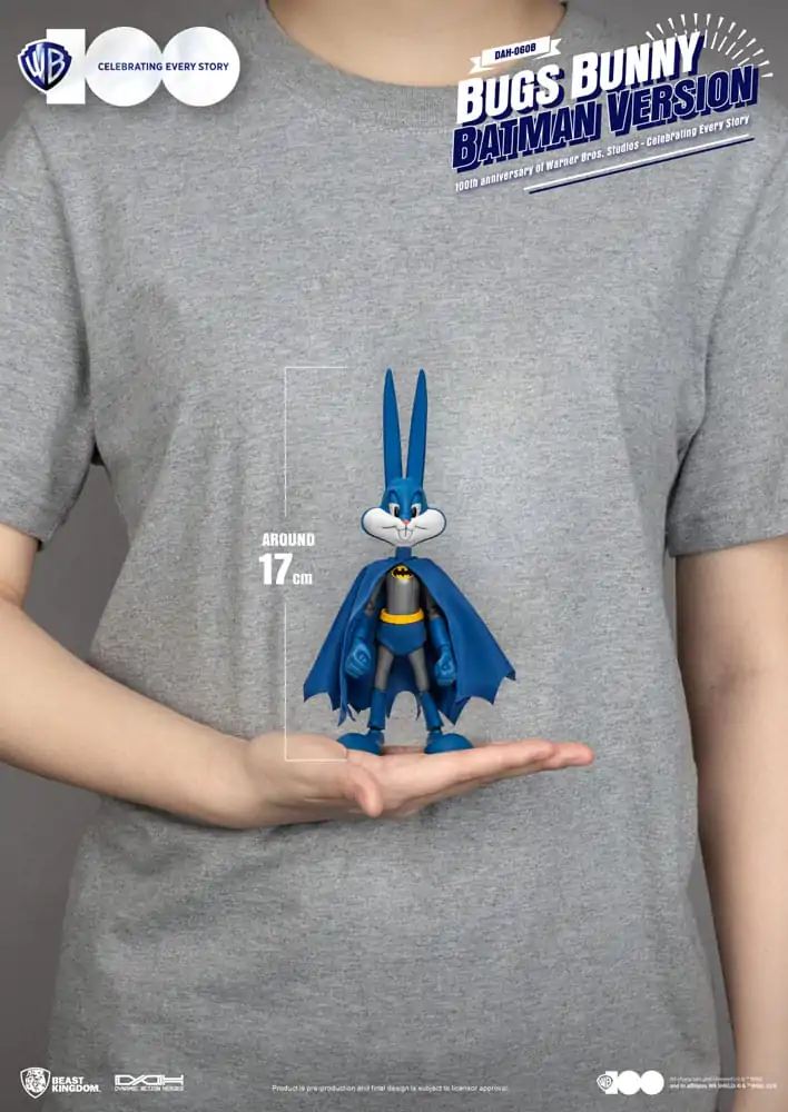 Warner Brothers Dynamic 8ction Heroes Figurina de acțiune 1/9 100th Anniversary of Warner Bros. Studios Bugs Bunny Batman Ver. 17 cm poza produsului