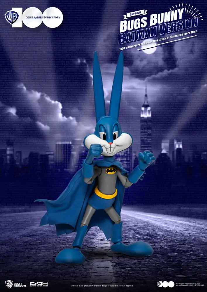 Warner Brothers Dynamic 8ction Heroes Figurina de acțiune 1/9 100th Anniversary of Warner Bros. Studios Bugs Bunny Batman Ver. 17 cm poza produsului