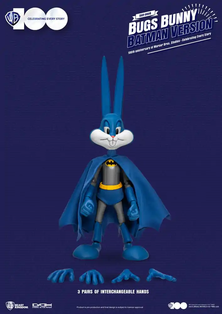 Warner Brothers Dynamic 8ction Heroes Figurina de acțiune 1/9 100th Anniversary of Warner Bros. Studios Bugs Bunny Batman Ver. 17 cm poza produsului