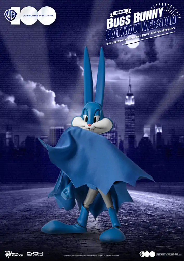 Warner Brothers Dynamic 8ction Heroes Figurina de acțiune 1/9 100th Anniversary of Warner Bros. Studios Bugs Bunny Batman Ver. 17 cm poza produsului