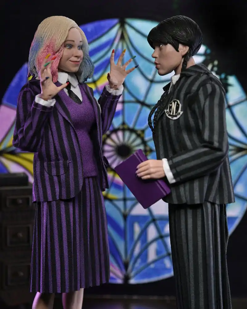 Wednesday Action Figures Set 2 Pack Wednesday Addams (Nevermore Uniform) și Enid 20 cm poza produsului