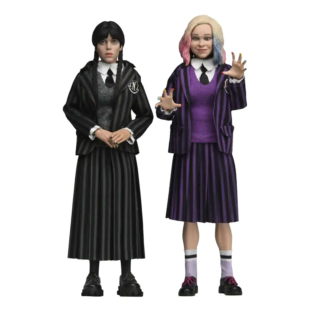 Wednesday Action Figures Set 2 Pack Wednesday Addams (Nevermore Uniform) și Enid 20 cm poza produsului