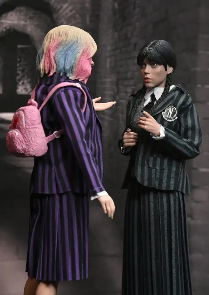 Wednesday Action Figures Set 2 Pack Wednesday Addams (Nevermore Uniform) și Enid 20 cm poza produsului