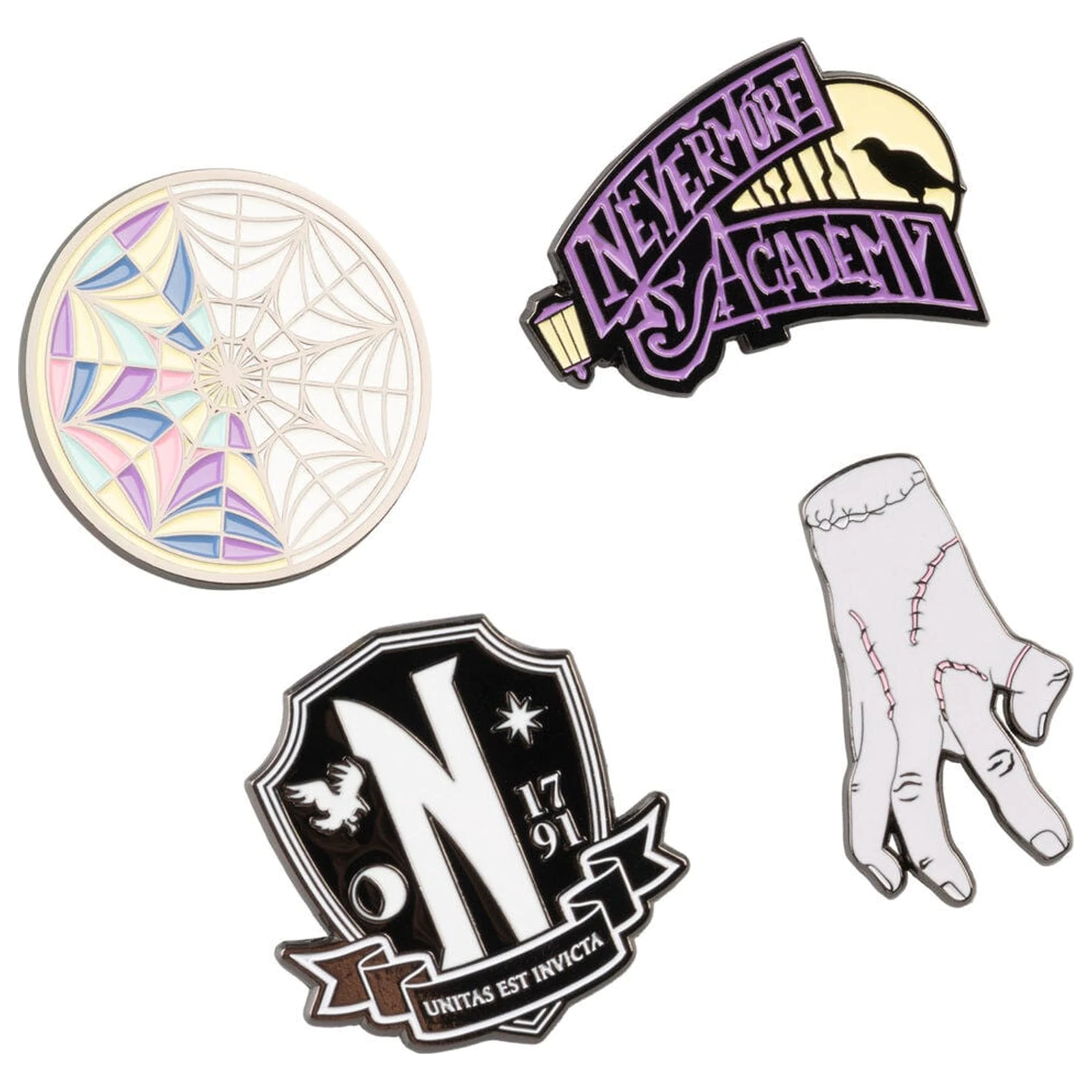 Wednesday set de 4 ace de pin poza produsului