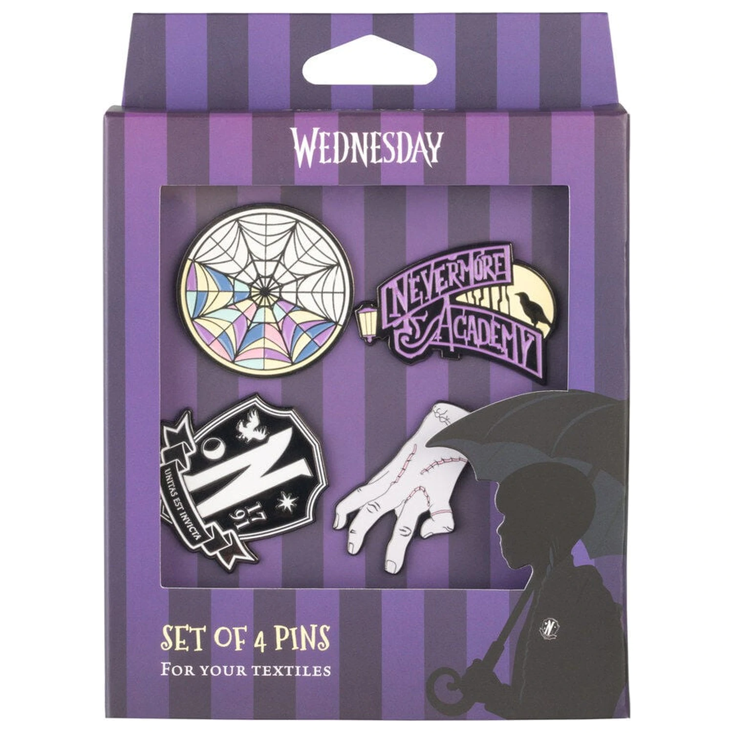 Wednesday set de 4 ace de pin poza produsului