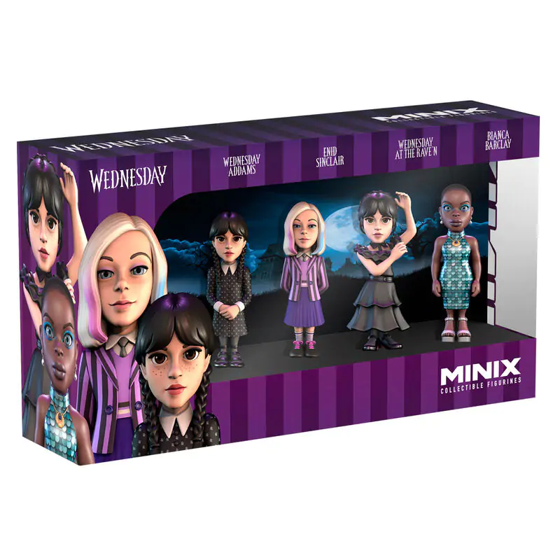 Wednesday Minix pack 4 figurine 7cm poza produsului