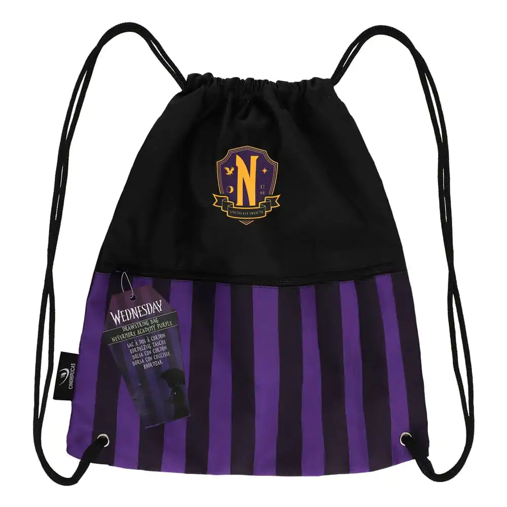 Sac cu șnur Wednesday Nevermore Academy Purple poza produsului