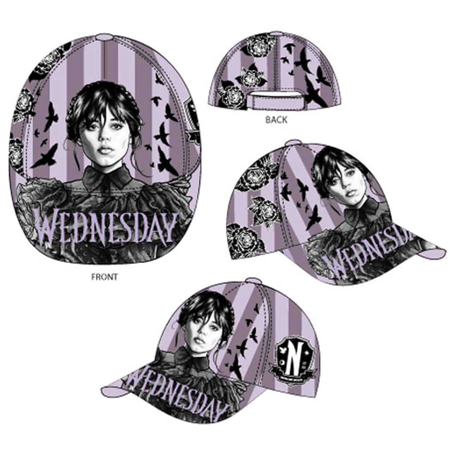 Wednesday Raven Sapca de baseball pentru copii 54 cm poza produsului